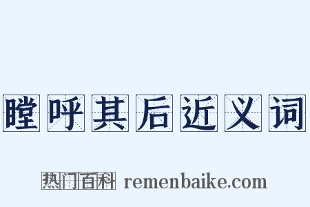 瞠呼其后近义词是什么意思的图片